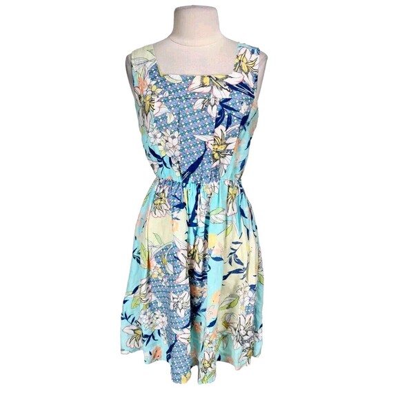 Malvin Hamburg Germany Womens Fit & Flare Dress Size M 100% Linen Crew Neck 62P - Picture 1 of 6